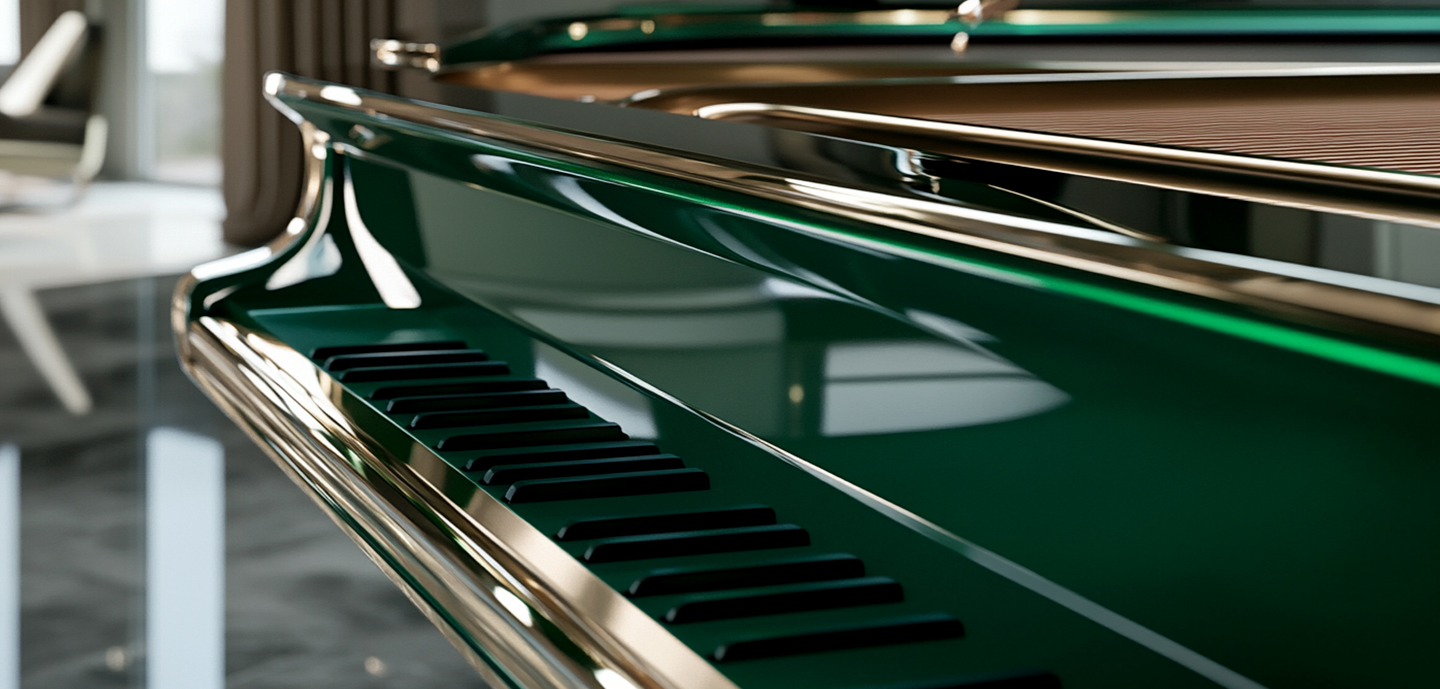 grand piano keys close up